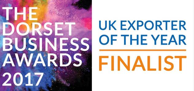 Main content-Exporter of the Year Finalist Dorset Business Awards 2017 Exporter of the Year Finalist