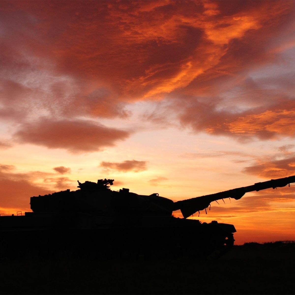 Tank with sunset showing the instruments AGI sell