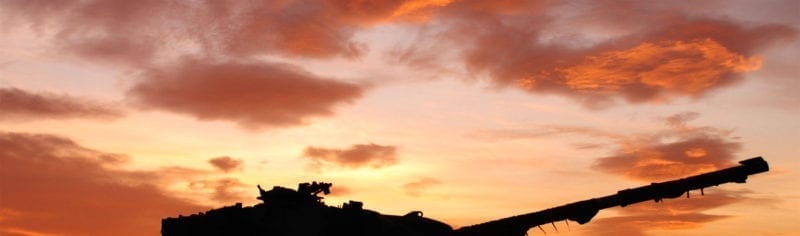 Tank with sunset showing the instruments AGI sell