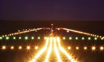iStock_000081148221_small Commercial Airplane landing on runway